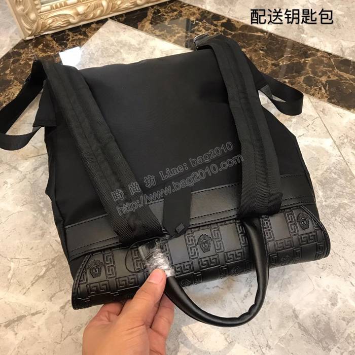 VERSACE男包 范思哲最新款书包 顶级原单货 黑色 男士双肩包 360-1  rdn1011